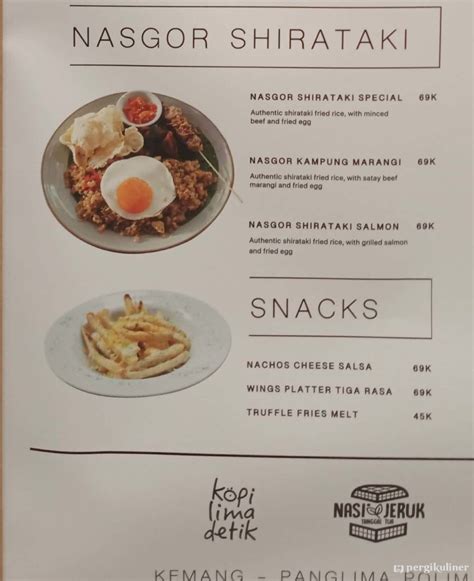 menu kopi lima detik